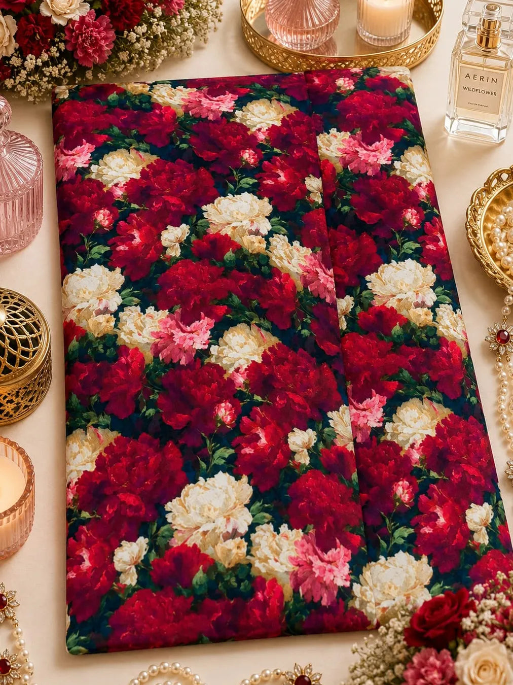 Al Hosn Swiss Cotton Vibrant Florals, Effortless Grace
