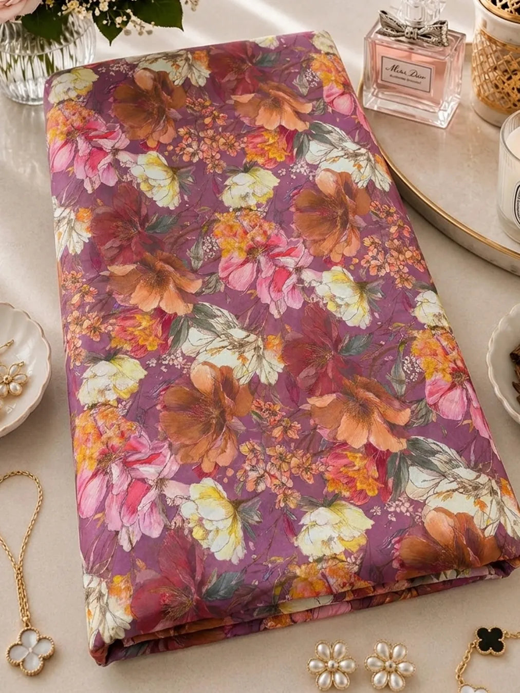 FLORAL WARMTH BY AL HOSN SWISS COTTON