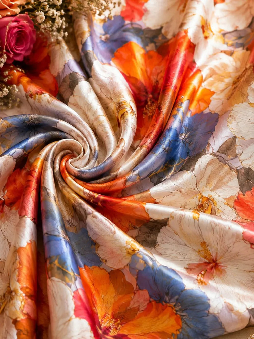 SUNSET BLOOMS, TIMELESS ELEGANCE — AL HOSN SWISS COTTON