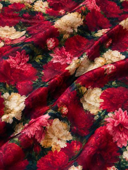 Al Hosn Swiss Cotton Vibrant Florals, Effortless Grace