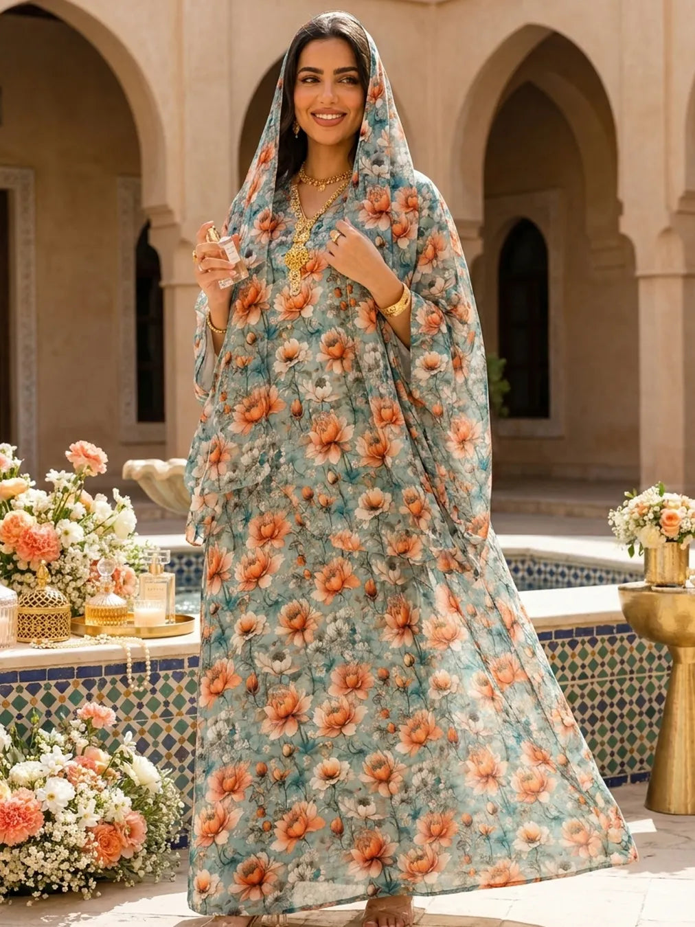 Al Hosn Swiss Cotton Soft Hues, Radiant Blooms, Endless Elegance