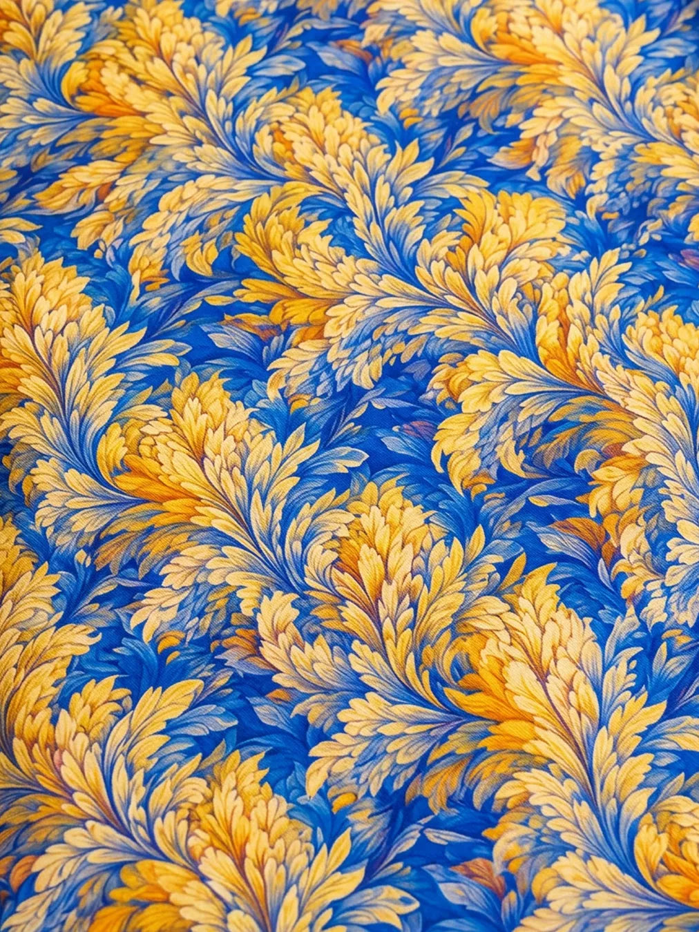 Al Hosn Swiss Cotton Bold in Blue, Brilliant in Gold