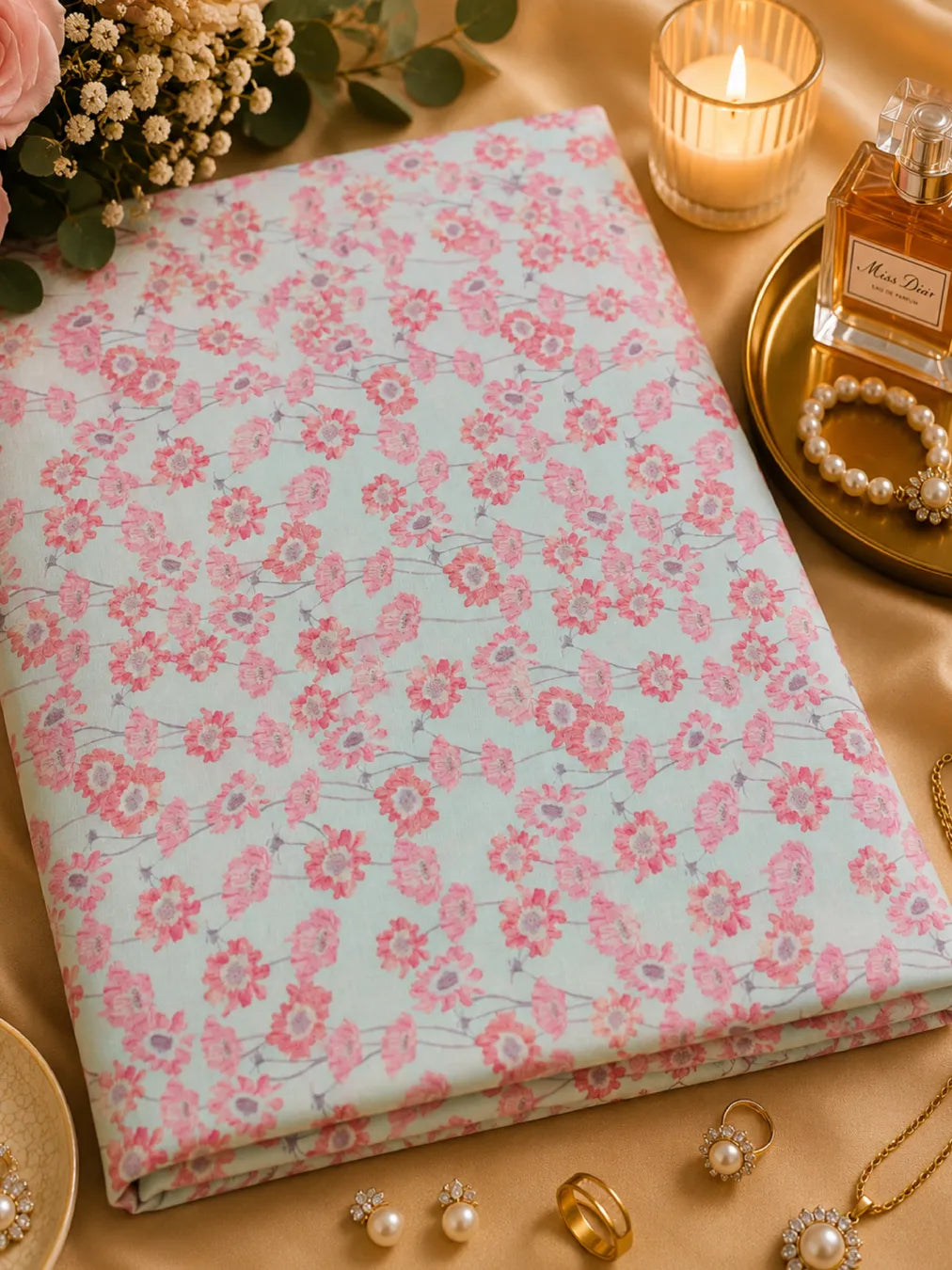 BLUSHING BLOOMS — THAILAND COTTON POPLIN