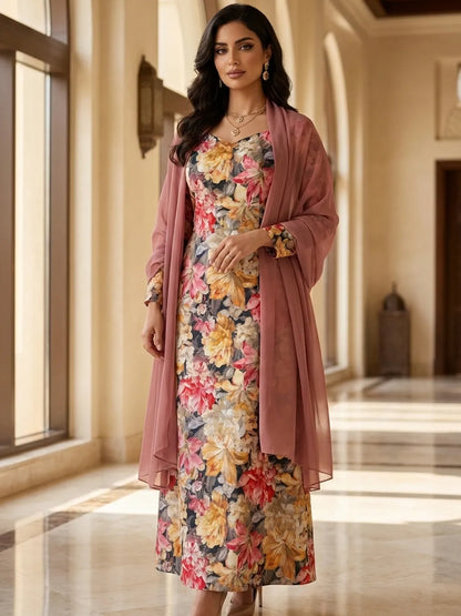 DARK FLORAL ELEGANCE, AL HOSN SWISS COTTON