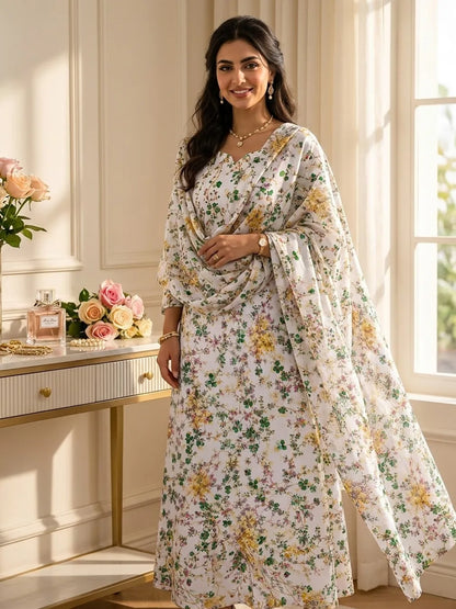 EMERALD BLOSSOMS, GOLDEN GRACE — AL HOSN SWISS COTTON