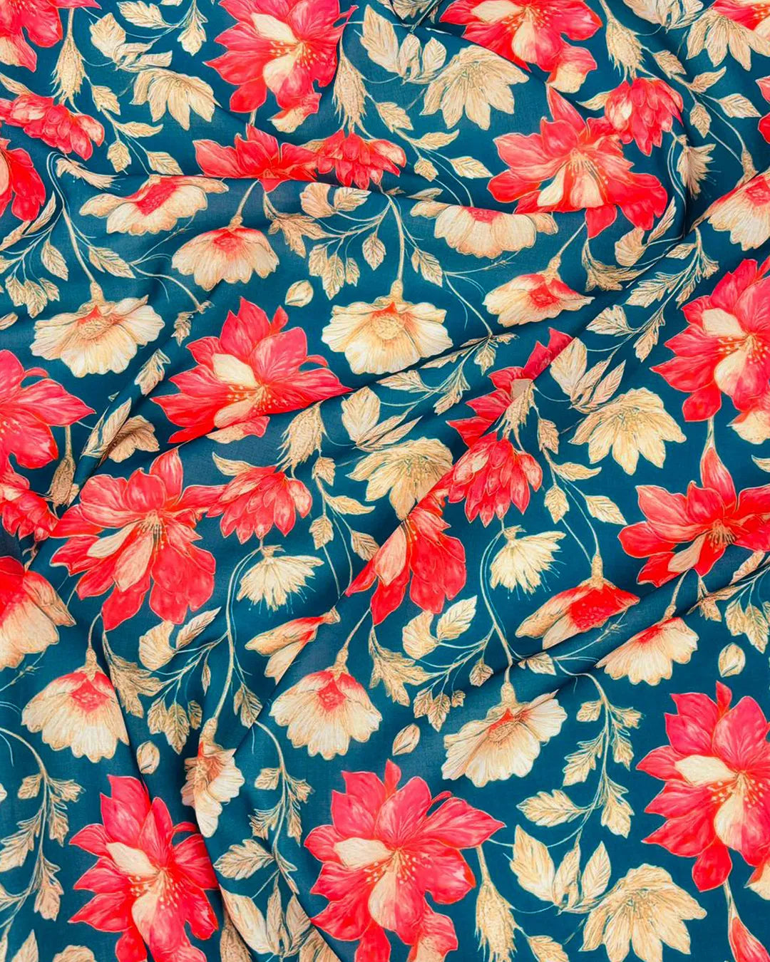 Royal Blossom Designer Fabric – Luxury Women’s Fashion Fabric
