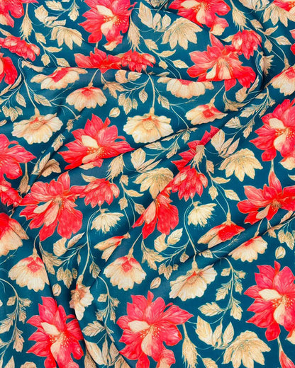 Royal Blossom Designer Fabric – Luxury Women’s Fashion Fabric