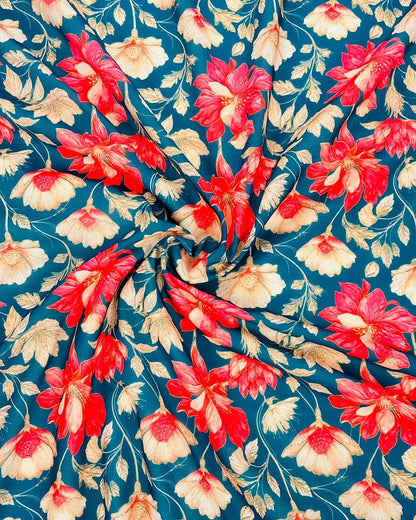 Royal Blossom Designer Fabric – Luxury Women’s Fashion Fabric