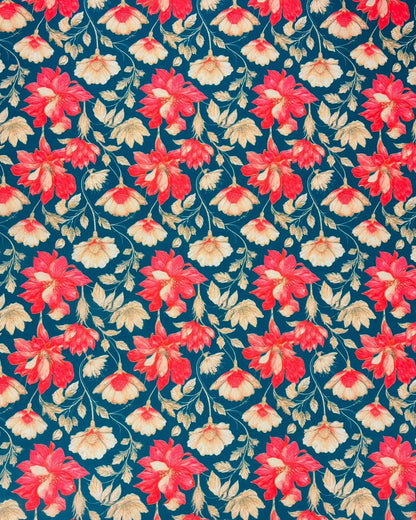 Royal Blossom Designer Fabric – Luxury Women’s Fashion Fabric