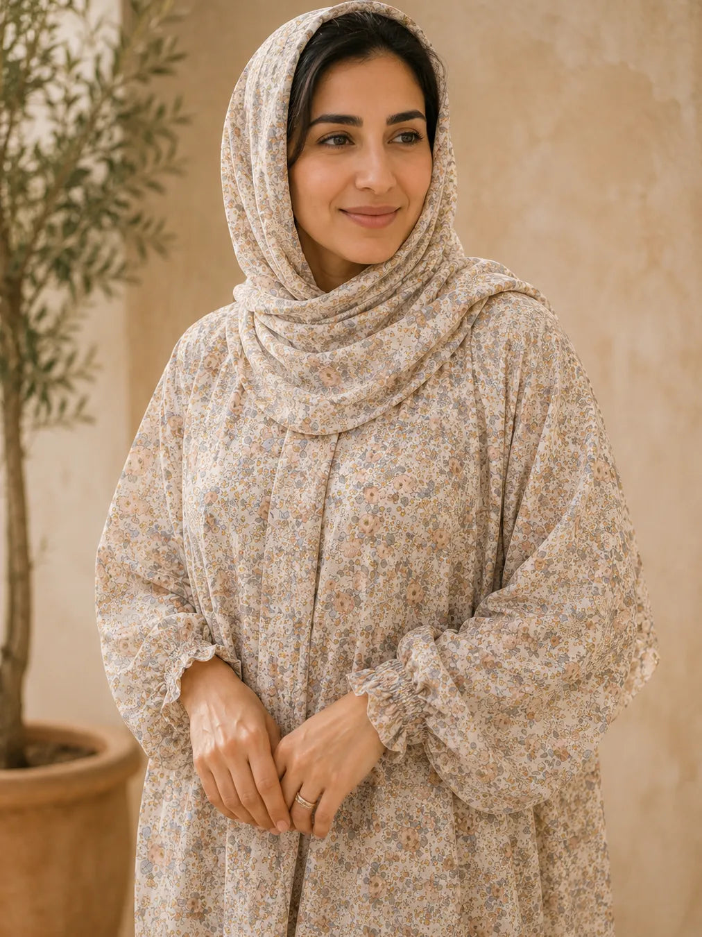 Desert Rose Garden – Soft & Breathable Cotton Poplin