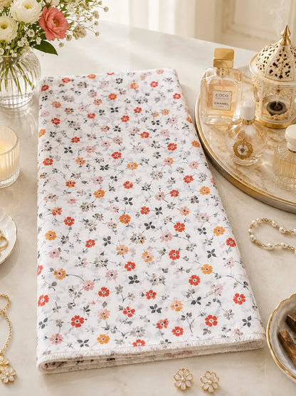 Coral Blossom Grace | Premium Thailand Printed Cotton Poplin