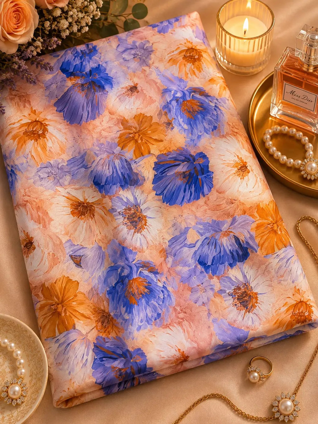 FLORAL GRACE IN PREMIUM SWISS COTTON
