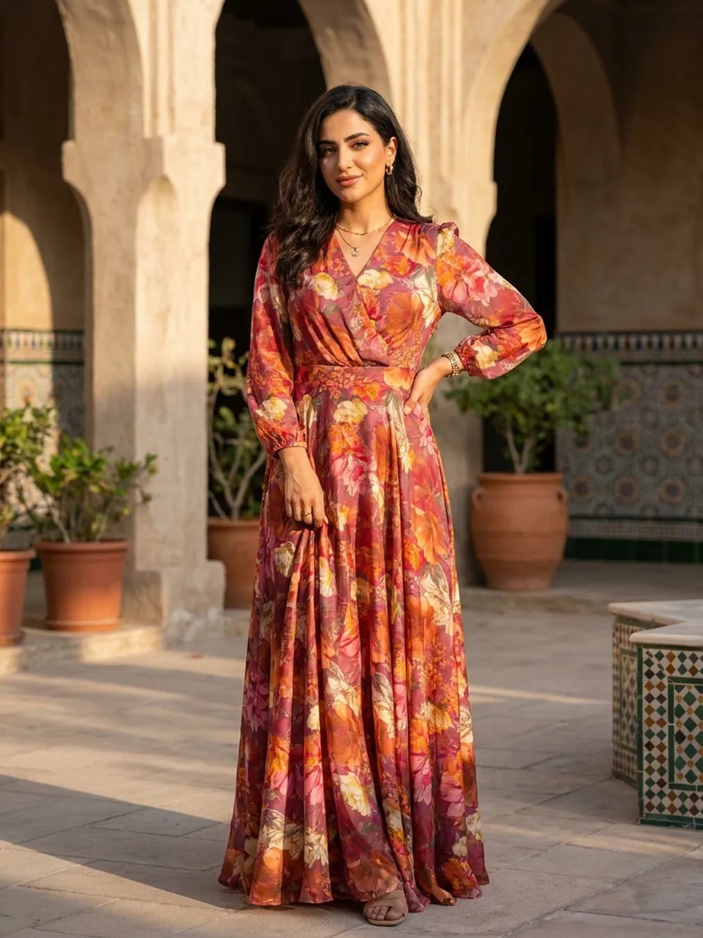 FLORAL WARMTH BY AL HOSN SWISS COTTON