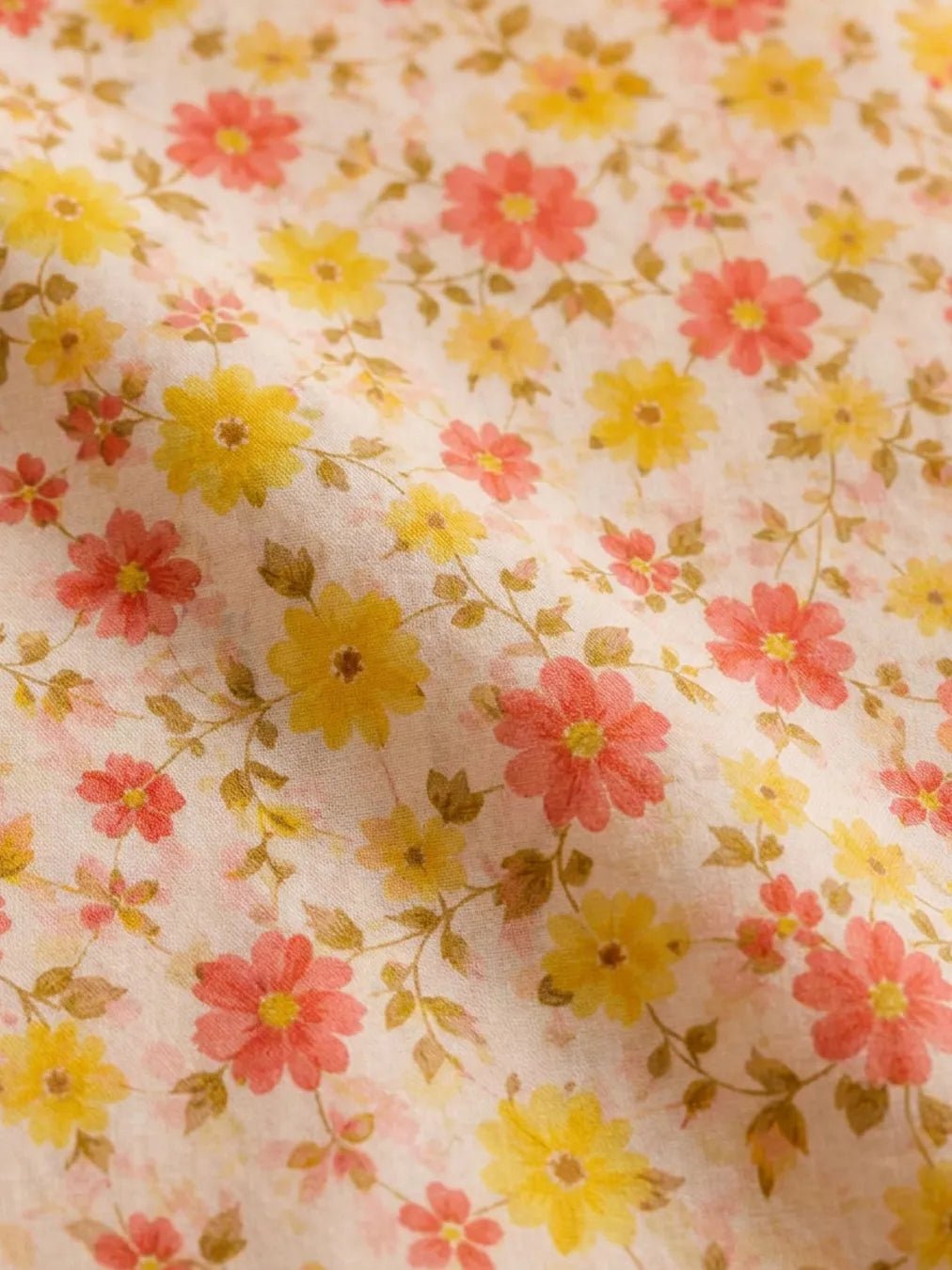 GOLDEN BLOOMS, TIMELESS BEAUTY-  THAILAND COTTON POPLIN