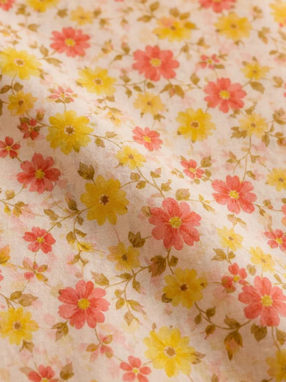 GOLDEN BLOOMS, TIMELESS BEAUTY-  THAILAND COTTON POPLIN