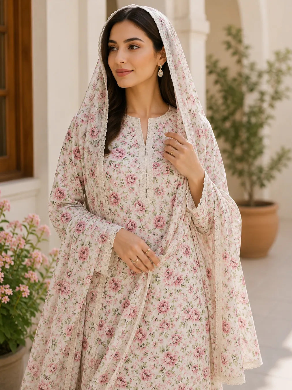 Pastel Rose Garden – Premium Thailand Cotton Collection
