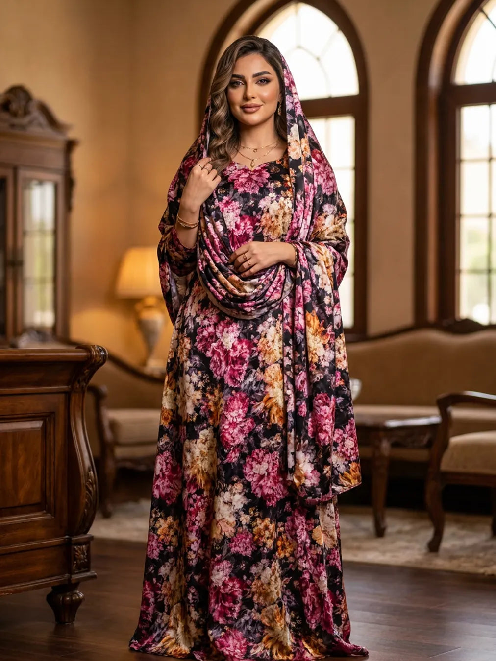 MIDNIGHT BLOOMS, TIMELESS GRACE — AL HOSN SWISS COTTON