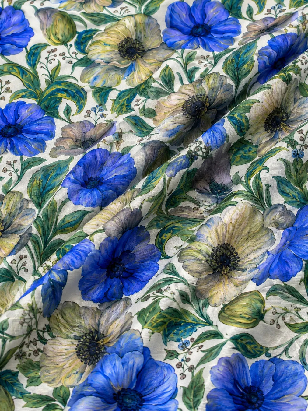Al Hosn Swiss Cotton Botanical Beauty in Blue