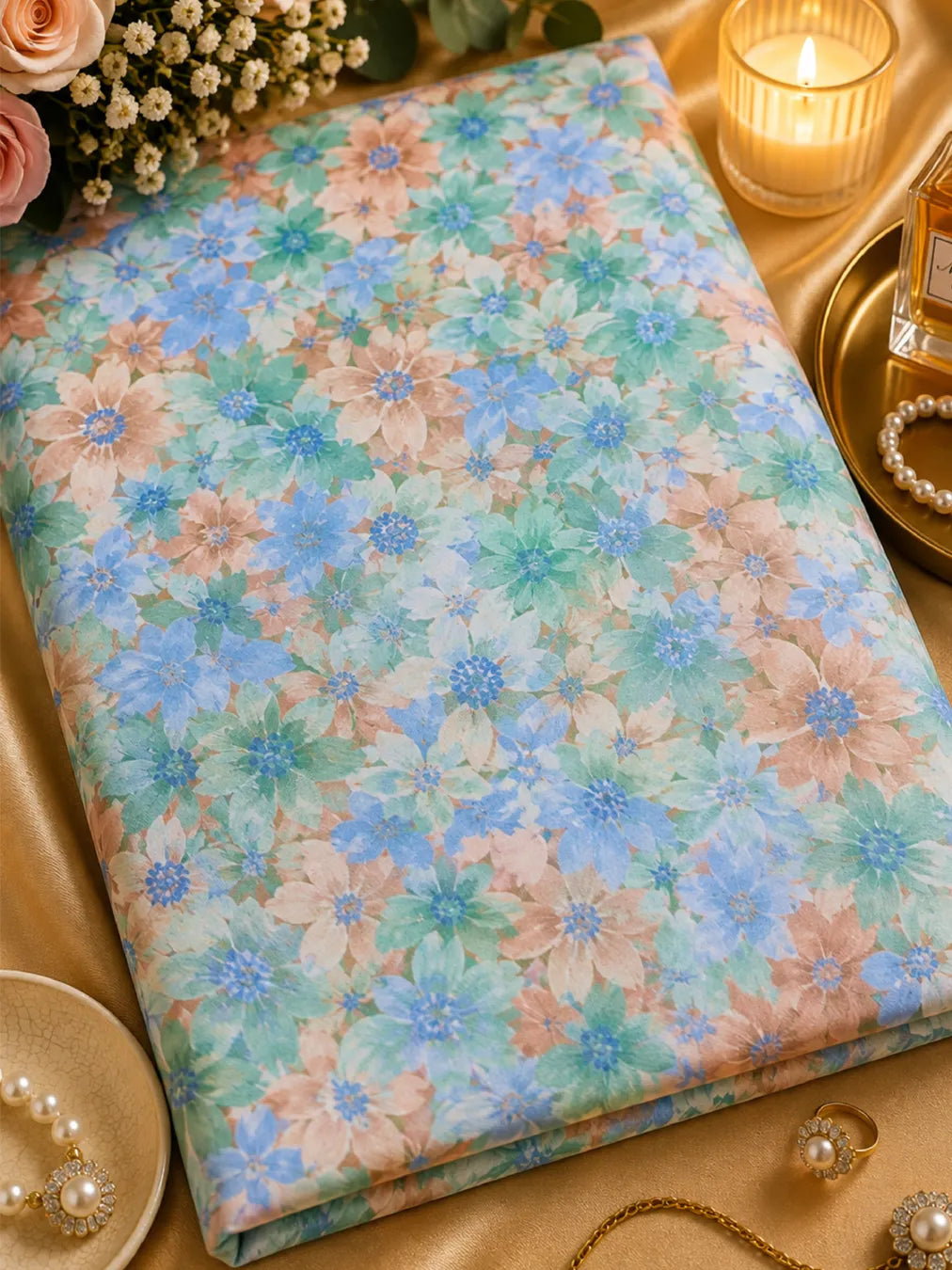 OCEAN BLOOMS — THAILAND COTTON POPLIN