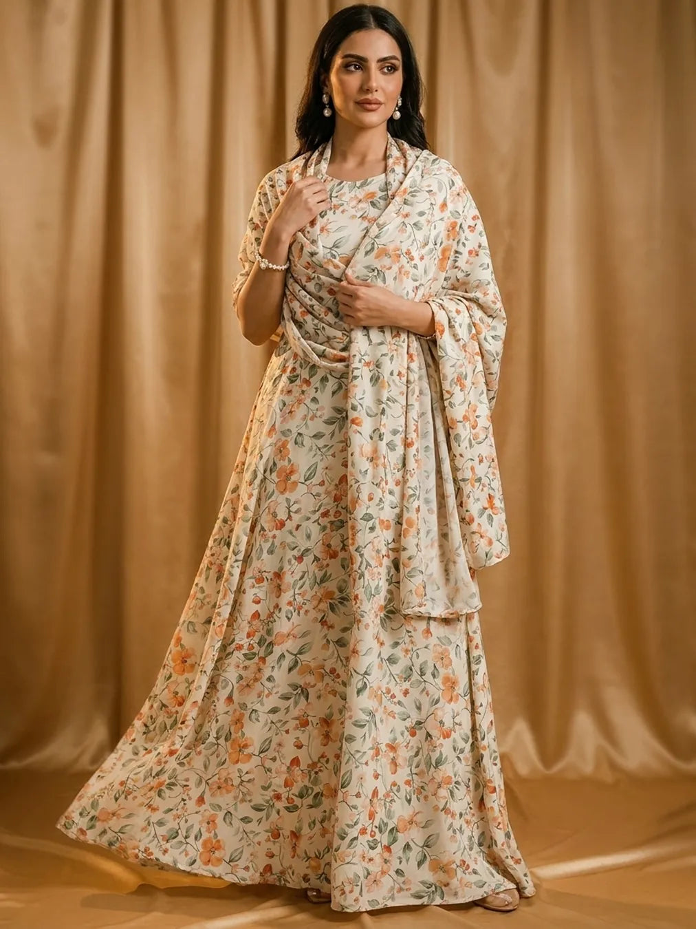 PEACH BLOSSOM ELEGANCE - THAILAND COTTON POPLIN