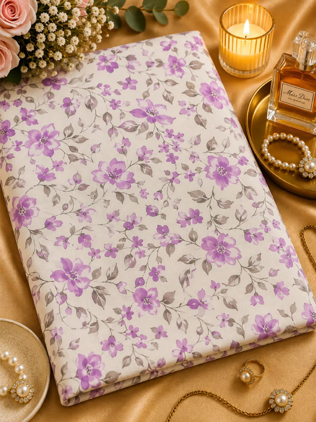 PURPLE BLOOM — THAILAND COTTON POPLIN
