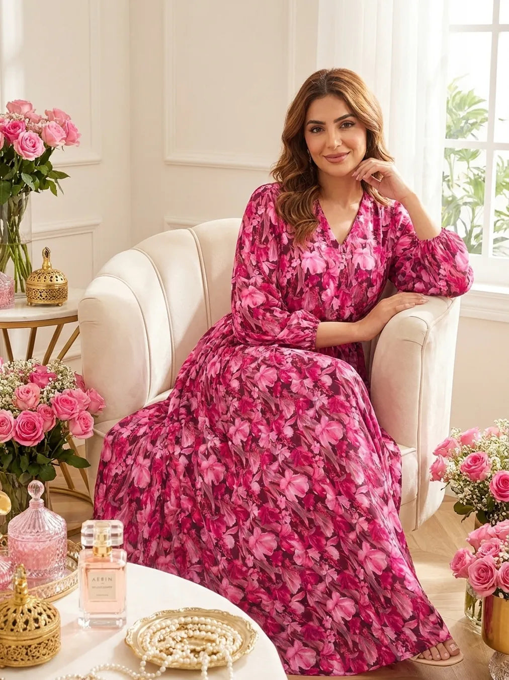 Al Hosn Swiss Cotton Bloom in Every Shade of Pink