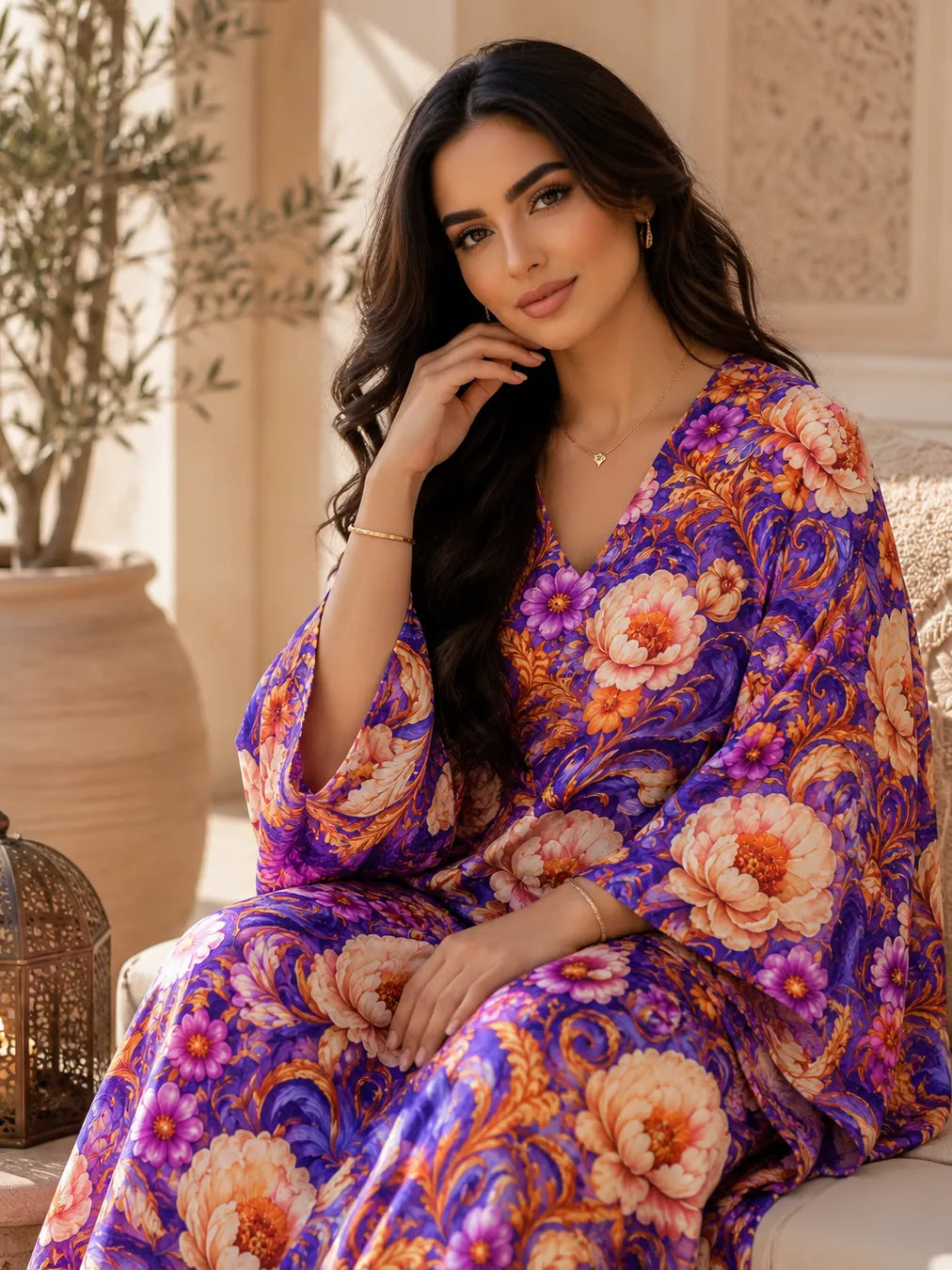 Al Hosn Swiss Cotton Bold Florals. Beautifully Refined