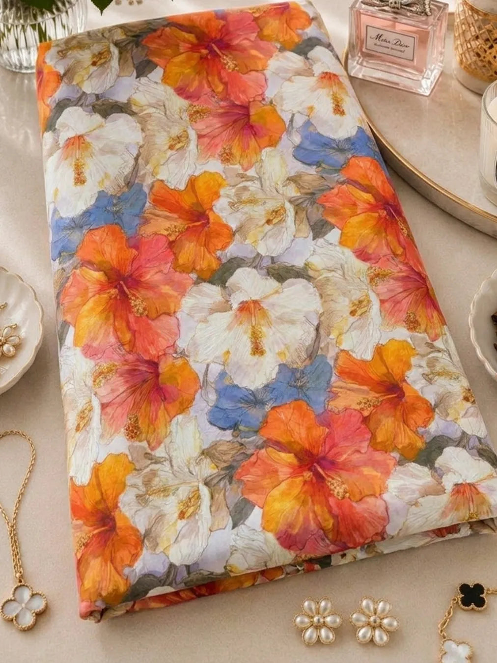 SUNSET BLOOMS, TIMELESS ELEGANCE — AL HOSN SWISS COTTON