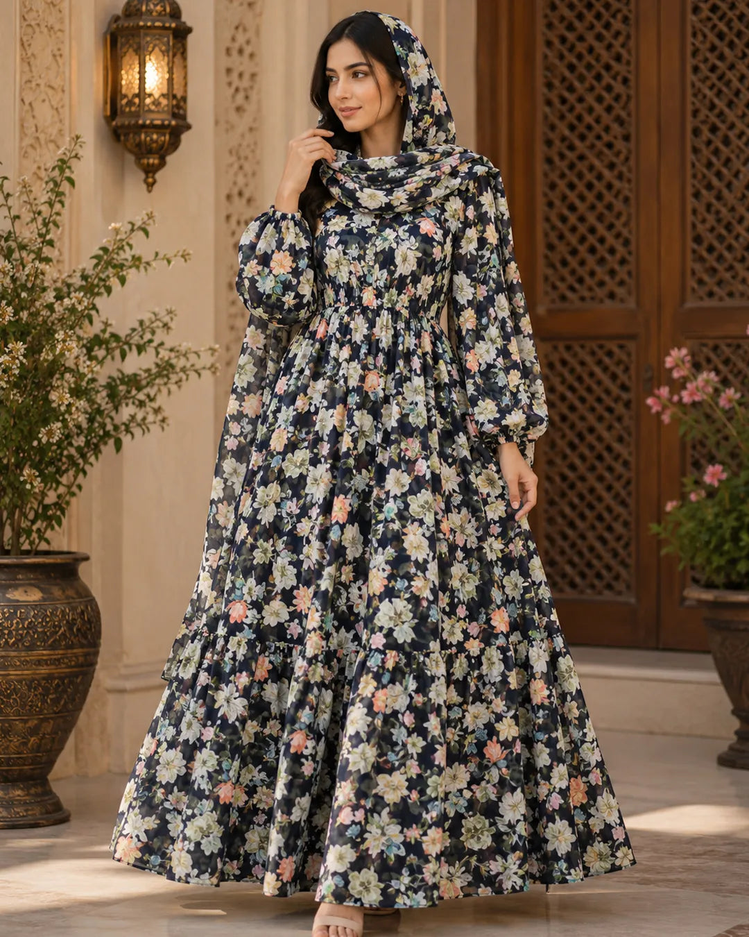 Colorful Tropical Flower Fabric – Luxury Fashion Fabric Collection
