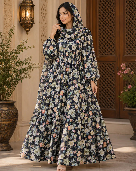 Colorful Tropical Flower Fabric – Luxury Fashion Fabric Collection