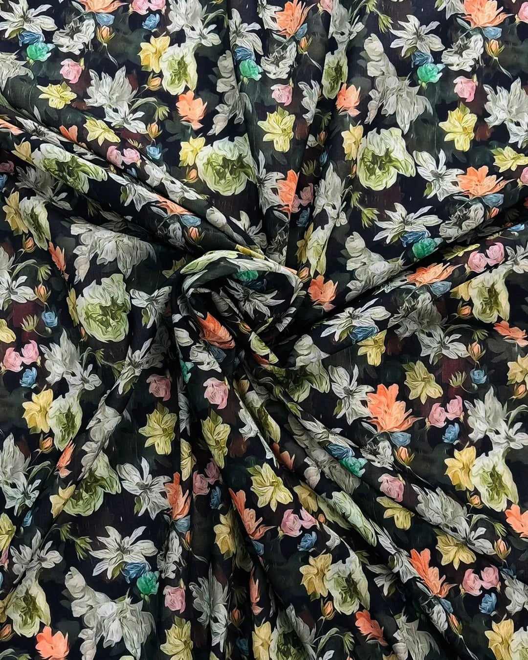 Al Hosn Swiss Cotton Colorful Tropical Flower Fabric – Luxury Fashion Fabric Collection