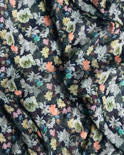 Colorful Tropical Flower Fabric – Luxury Fashion Fabric Collection