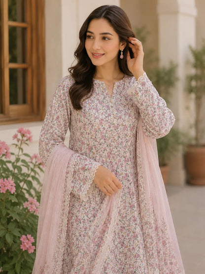 Elegant Blossom – Premium Thailand Printed Cotton Poplin Fabric