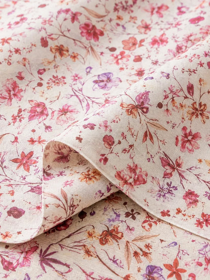 Soft Watercolor Floral Cotton Fabric – Perfect for Summer Dresses