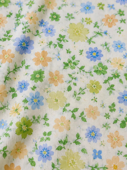 Thailand Printed Cotton Poplin Fabric – Fresh Pastel Floral Print with Premium Comfort