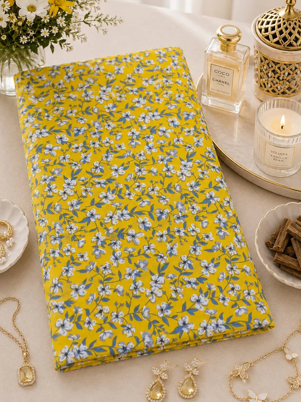 Premium Thailand Floral Cotton Poplin – Fresh, Elegant & Timeless