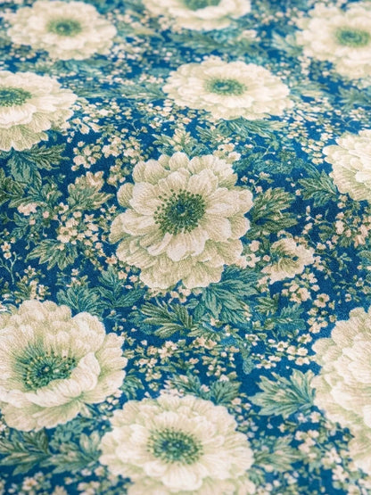 Al Hosn Swiss Cotton  Ocean Blue, Garden Grace
