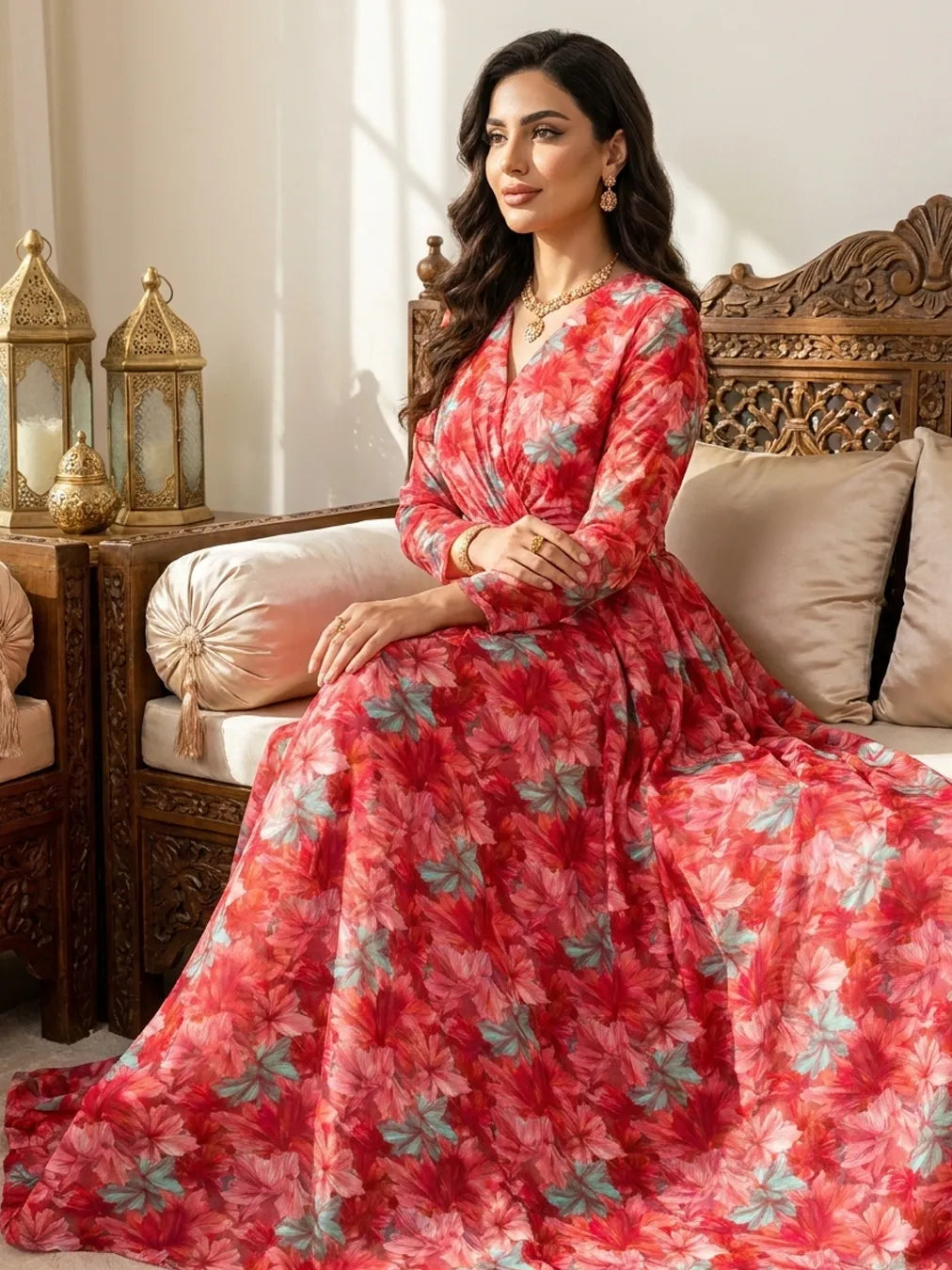 Al Hosn Swiss Cotton Bloom with Confidence, Draped in Beauty