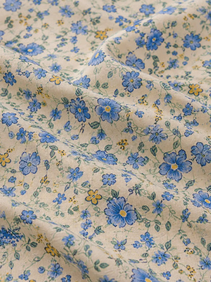 Premium Blue Blossom Thailand Printed Cotton Poplin Fabric – Soft, Breathable & Elegant